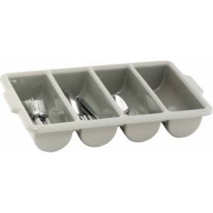 CATER ACE 4 DIVISION CUTLERY TRAY GREY