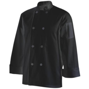 CHEF EQUIP X SMALL BLACK LONG SLEEVE BASIC CHEF JACKET