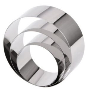 CATER ACE 3 PIECE ROUND MOUSSE RINGS S/STEEL