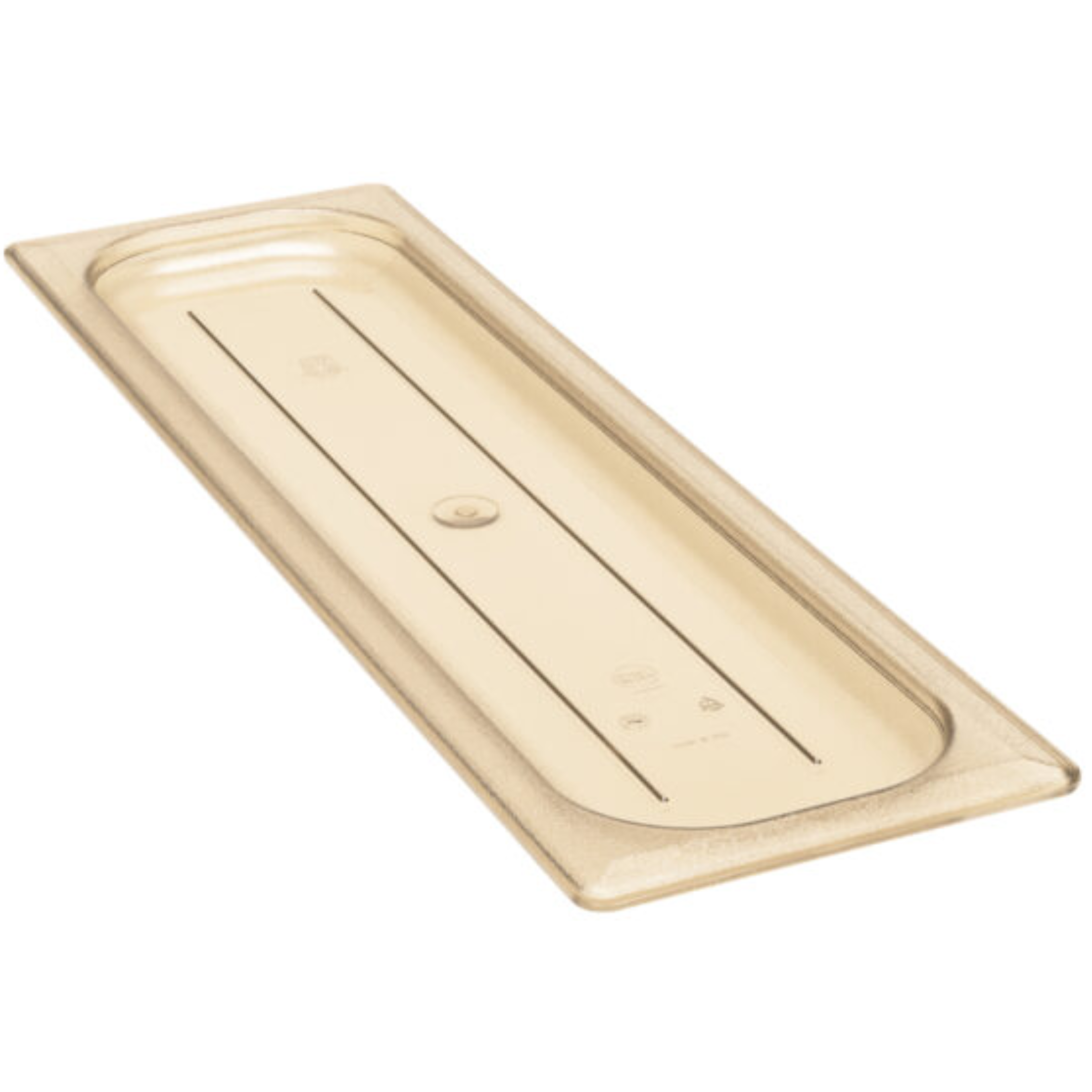 CAMBRO HALF LONG LID INSERT AMBER CAMBRO HALF LONG LID INSERT AMBER - Image 1