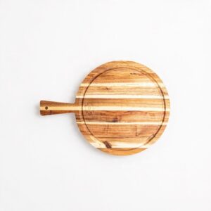 OMNIKITCHEN ROUND SERVING BOARD WITH HANDLE