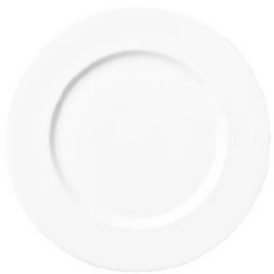 LUZERNE ROUND RIM PLATE OLIVE WHITE