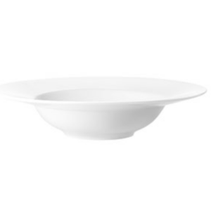 LUZERNE ROUND RIM SOUP PLATE OLIVE WHITE