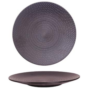 LUZERNE ROUND COUPE PLATE BLACK SWIRL URBAN