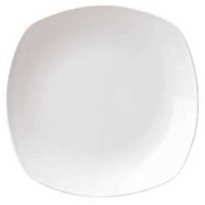 CHURCHILL COUPE PLATE X SQUARED WHITE