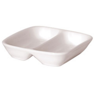 LUZERNE SQUARE 2 COMPT. DISH CLASSIC NEW BONE WHITE