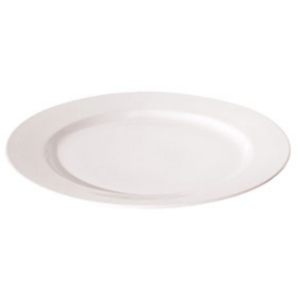 LUZERNE ROUND RIM PLATE CLASSIC NEW BONE WHITE
