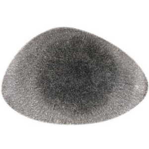 CHURCHILL CHEFS TRIANGLE PLATE RAKU QUARTZ BLACK