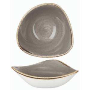 CHURCHILL TRIANGLE BOWL STONECAST PEPPERCORN GREY