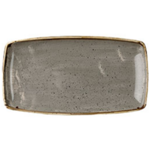 CHURCHILL OBLONG PLATE STONECAST PEPPERCORN GREY