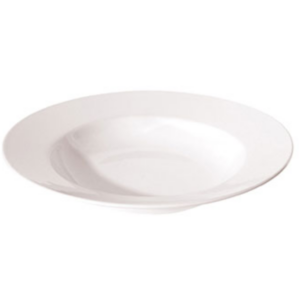 LUZERNE ROUND RIM SOUP PLATE CLASSIC NEW BONE WHITE